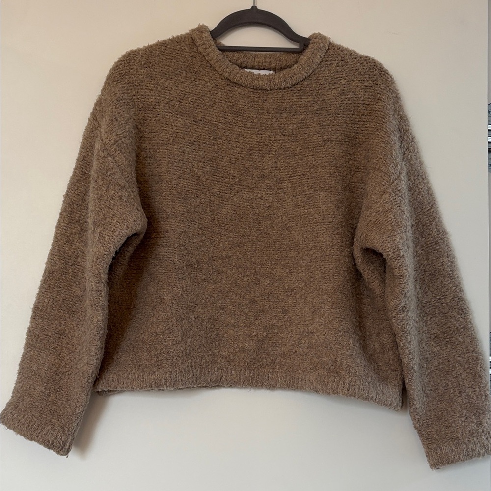 Le Bon Shoppe Envie Sweater thick Textured Mushroom Color XS/S EUC